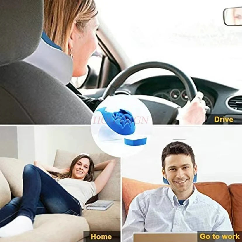 Support Pillow Blue Headrest Cushion Cervical Pillow