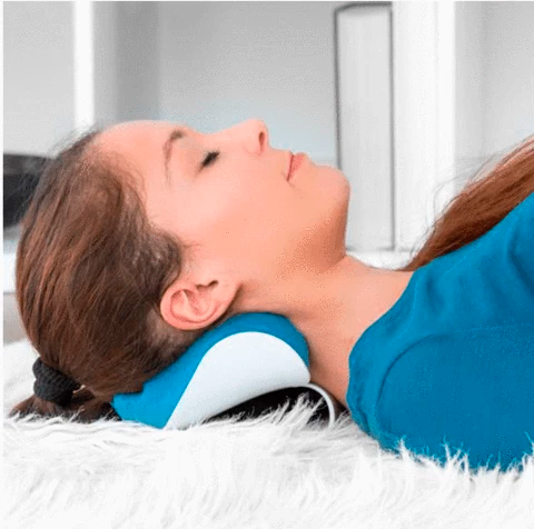 Support Pillow Blue Headrest Cushion Cervical Pillow